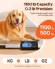 VEVOR 1100Lbs x 0.2Lbs Digital Livestock Scale Large Pet Vet Scale Stainless Steel Platform Electronic Postal Shipping Scale Heavy Duty Large Dog Hog