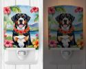 NEW Greater Swiss Mountain Dog Luau Ceramic Night Light Compact, UL-Certified, Ideal for Bedroom, Bathroom, Nursery, Hallway, Kitchen, 6x4x3