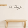 CIFbuy Minimalist Black iron Dog Silhouette Wall Art Pet Memorial Gift Halloween Home Decor (TikTok, temu pick-up service)
